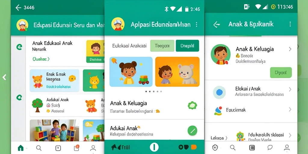 Antarmuka 3446 yang ramah anak dengan fitur edukasi interaktif.