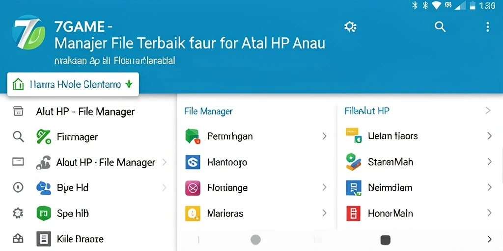 Antarmuka modern dan fungsional dari aplikasi File Manager 7GAME.