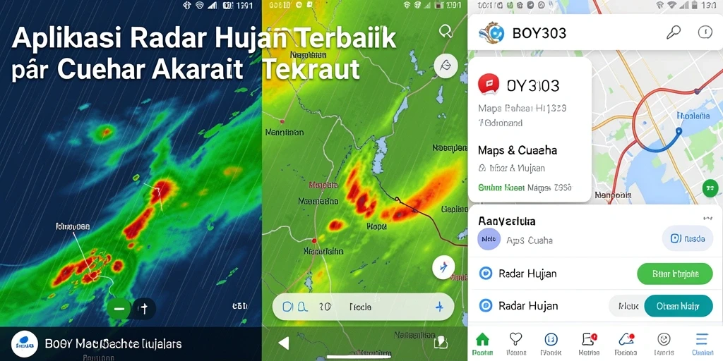 Tampilan antarmuka BOY303 yang intuitif dan menyajikan data radar hujan.