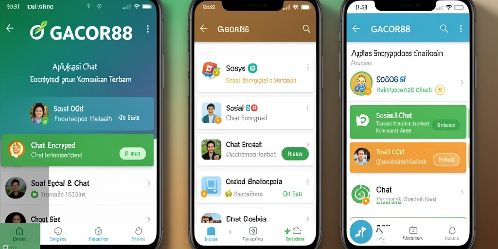 Antarmuka GACOR88 menampilkan fitur Chat Encrypted yang aman dan intuitif.