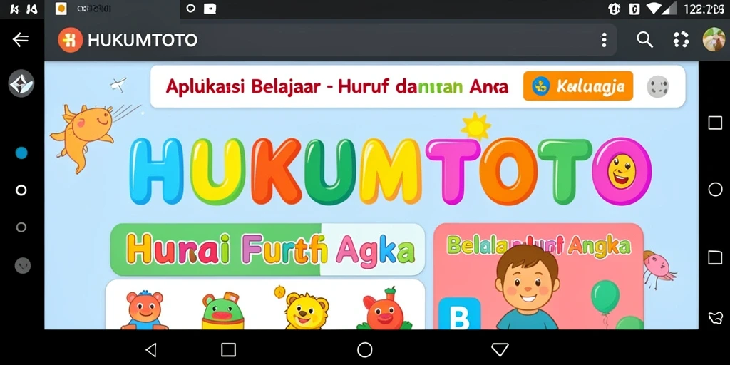Tampilan antarmuka HUKUMTOTO yang menarik dan edukatif.
