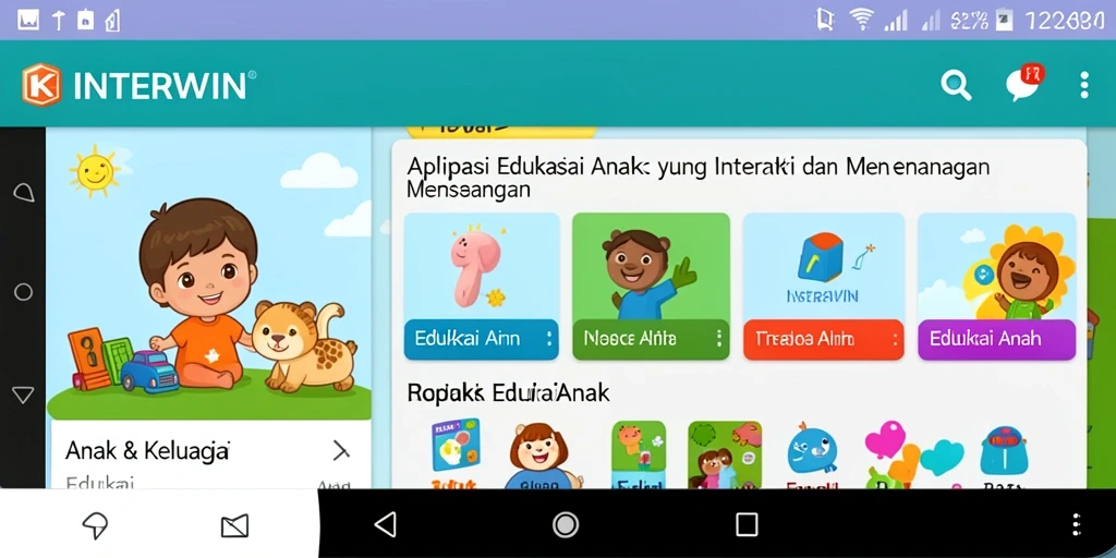 Antarmuka yang interaktif dan menarik untuk anak-anak.