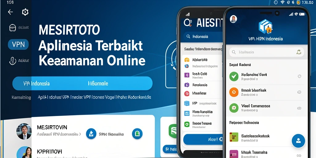 Tampilan antarmuka utama aplikasi MESIRTOTO dengan fitur VPN yang intuitif.