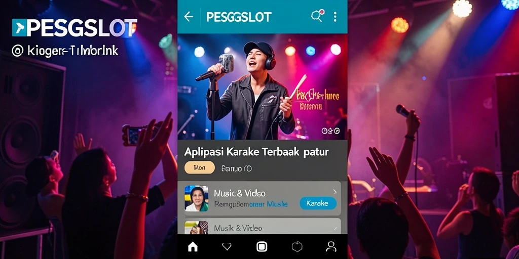 Tampilan antarmuka PESGSLOT dengan berbagai pilihan lagu Karaoke.