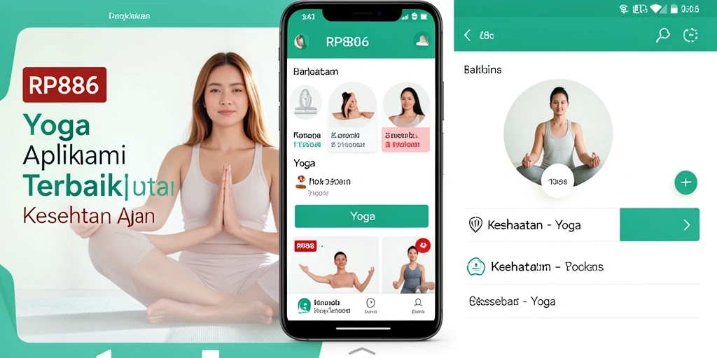 Tampilan antarmuka RP886 yang intuitif dan menarik untuk latihan Yoga.