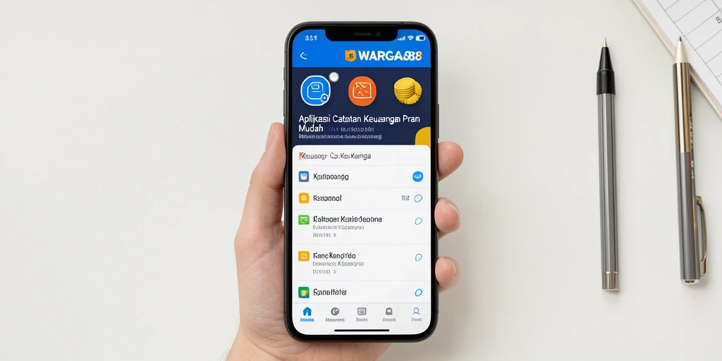 Antarmuka WARGA88 dengan fitur Catatan Keuangan yang mudah digunakan.