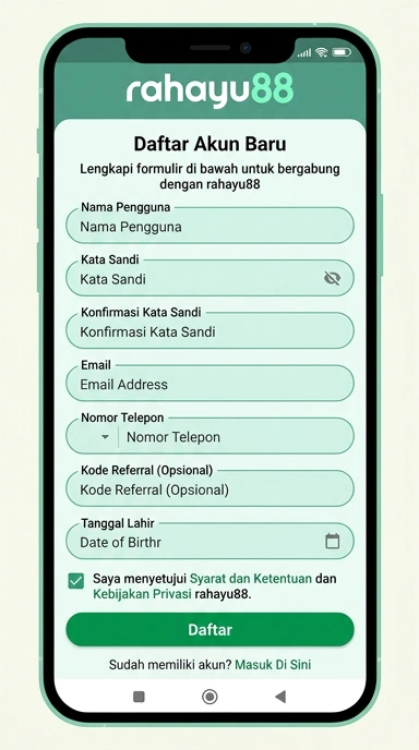 Cara Mudah Buat Akun Baru di rahayu88