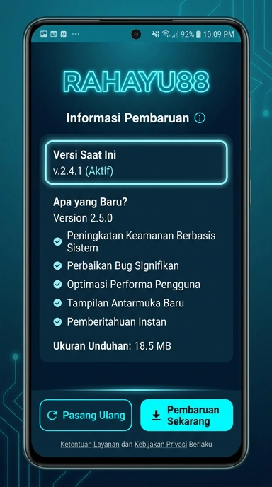 Riwayat Versi Aplikasi rahayu88 untuk Pengguna Android